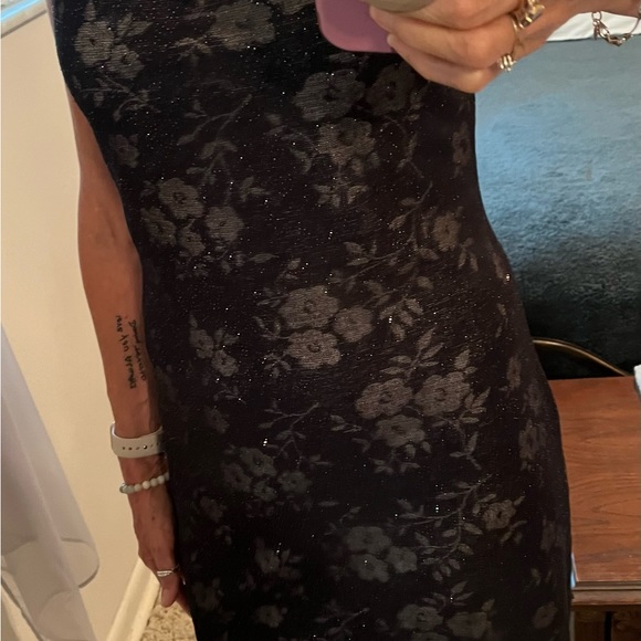 Ruby Rox Shimmering spaghetti strap cocktail dress. - Picture 3 of 12